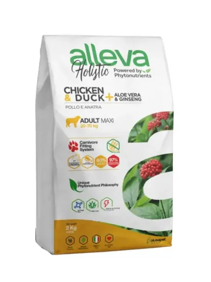 Alleva Holistik Tavuklu ve Ördekli Tahılsız Büyük Irk Yetişkin Köpek Maması 2 Kg