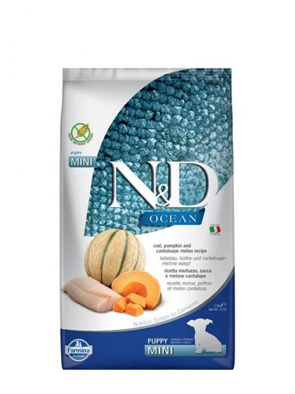 N&D Ocean Morina Balığı Balkabağı ve Kavunlu Yavru Köpek Maması 2,5 Kg