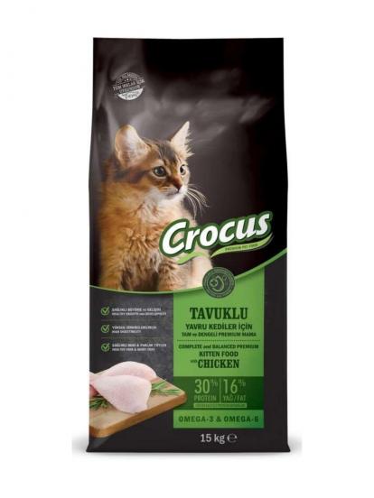Crocus Kitten Tavuk Etli ve Pirinçli Yavru Kedi Maması 15 kg