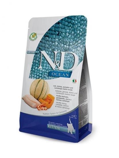 N&D Ocean Tahılsız Kitten Morina Balığı ve Karides Yavru Kedi Maması 1,5 Kg