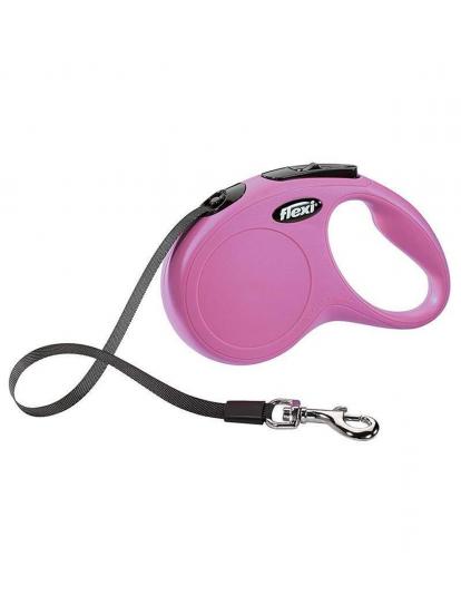 Flexi New Classic Şerit Otomatik Gezdirme Tasması (Pembe)