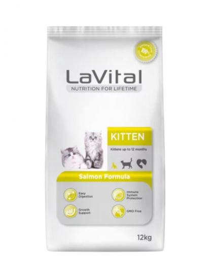 LaVital Kitten Bağışıklık Sistemi Güçlendirici Somonlu Yavru Kedi Maması 12 kg