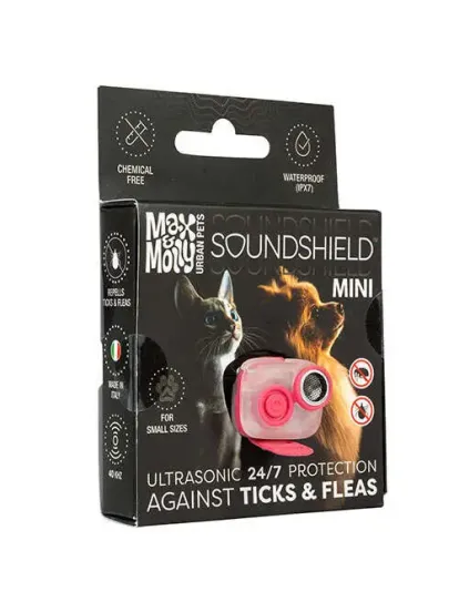 Max & Molly Soundshield Mini Ultrasonik Pire ve Kene Kovucu Tasma (Pembe)