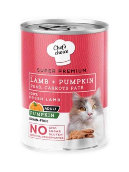 Chef's Choice Kuzu Etli ve Balkabaklı Tahılsız Ezme Yetişkin Kedi Konservesi 400 gr