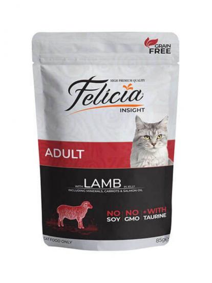 Felicia Jöle İçinde Kuzu Etli Tahılsız Kedi Yaş Maması 85 gr