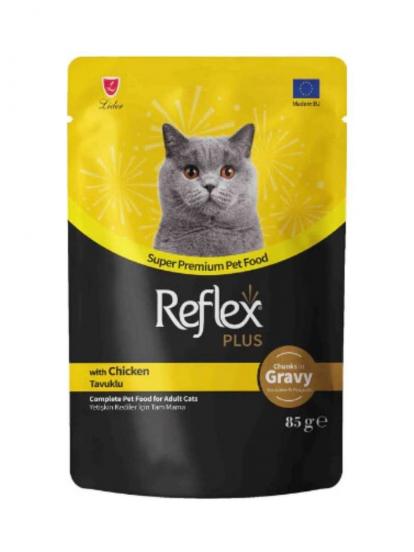 Reflex Plus Sos İçinde Parça Tavuk Etli Yetişkin Kedi Konservesi 85 gr