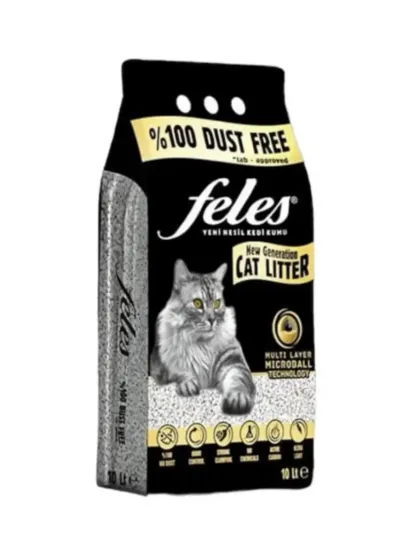 Feles Ultra Light Topaklanan Tozsuz Kedi Kumu 10 lt