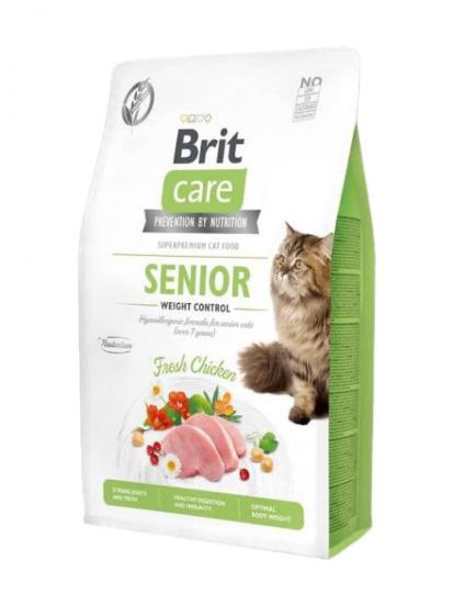 Brit Care Senior Kilo Kontrolü için Tavuk Tahılsız Yaşlı Kedi Maması 2 Kg