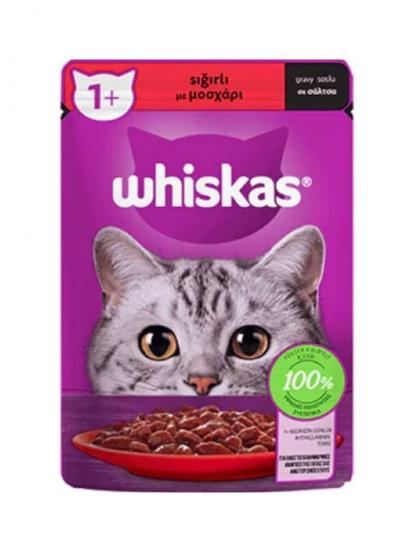 Whiskas Pouch Sos İçinde Sığır Etli Yetişkin Kedi Konservesi 85 gr