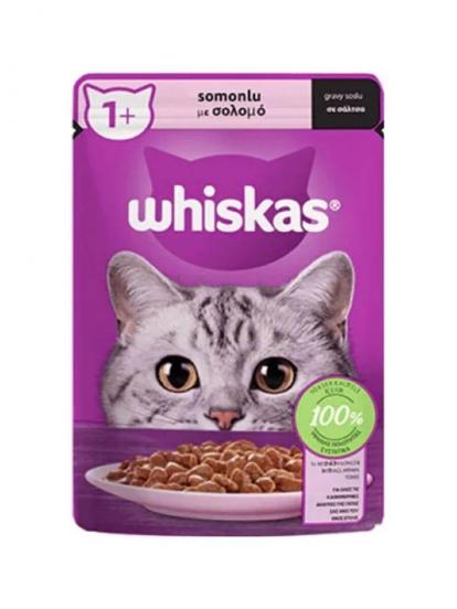 Whiskas Pouch Sos İçinde Somonlu Yetişkin Kedi Konservesi 85 gr