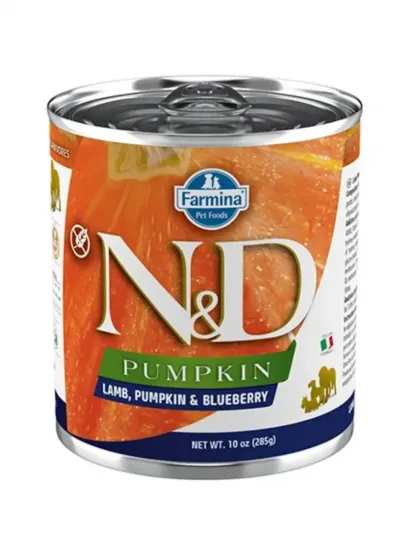 N&D Pumpkin Kuzu Etli ve Yaban Mersinli Köpek Konserve Maması 285 gr