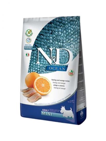 N&D Ocean Ringa Balıklı ve Portakallı Küçük Irk Tahılsız Yetişkin Köpek Maması 2,5 kg