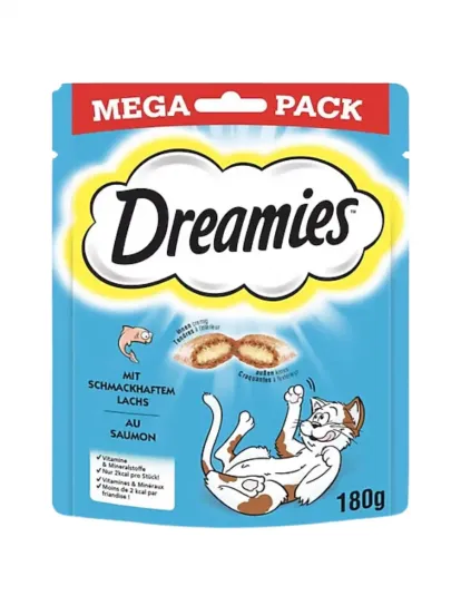 Dreamies Mega Pack İç Dolgulu Somonlu Kedi Ödül Bisküvisi 180 Gr