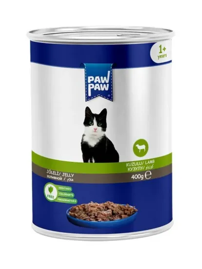 Paw Paw Jelly Kuzulu Yetişkin Kedi Konserve Maması 400 gr