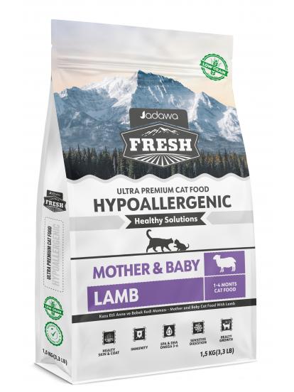 Jadawa Fresh Hipoalerjenik Kuzulu Anne ve Yavru Kedi Maması 1,5 Kg