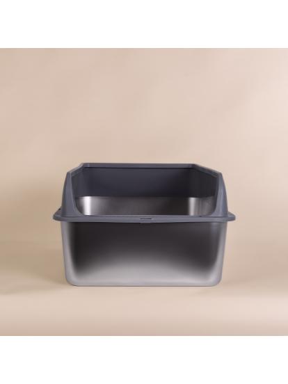 Purrfect Works MetalBox Gri Paslanmaz Çelik Kedi Tuvaleti