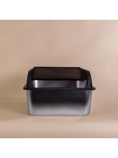 Purrfect Works MetalBox Siyah Paslanmaz Çelik Kedi Tuvaleti