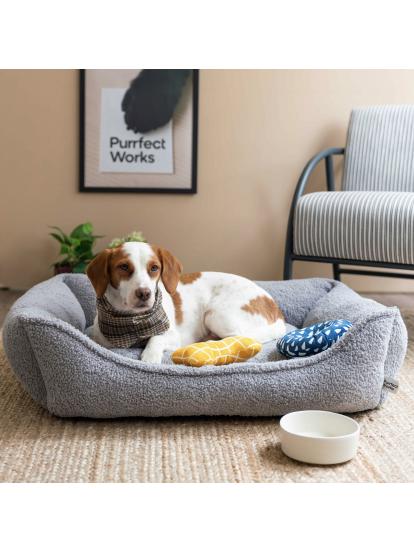 Purrfect Works CornerBed Mist Grey Ortopedik Kedi ve Köpek Yatağı